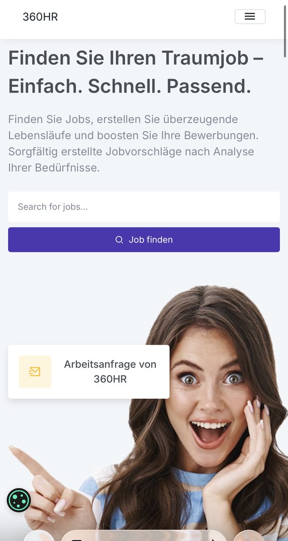 Jobsuche (mobil) – 360HR Plattform
